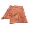 Laddha Home Designs Solid Terracotta Red Diamond Tufted Throw Blanket with Fringes 50" x 60"